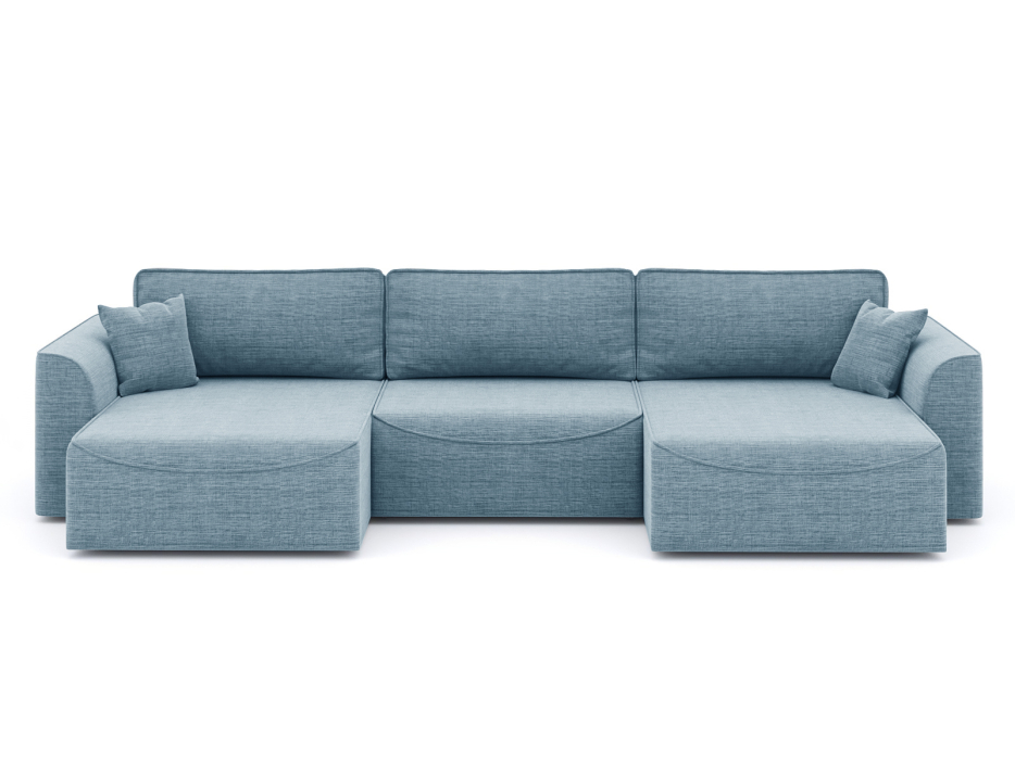 Диваны угловые в гостиную, Диван-кровать П-образный Рафаэль еврокнижка НПБ, рогожка Люкс