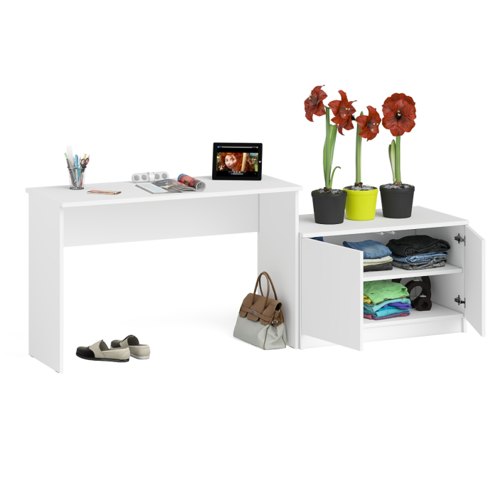 Прямые компьютерные столы, Стол письменный 1200 Мори с тумбой с дверками